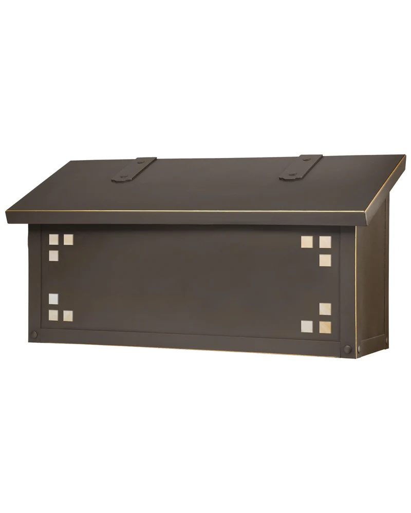 American Craftsman Brass Horizontal Mailbox