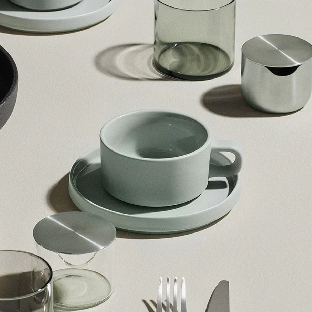 Blomus Pilar Stoneware Coffee Cups With Saucers Set of 2 - Image 12