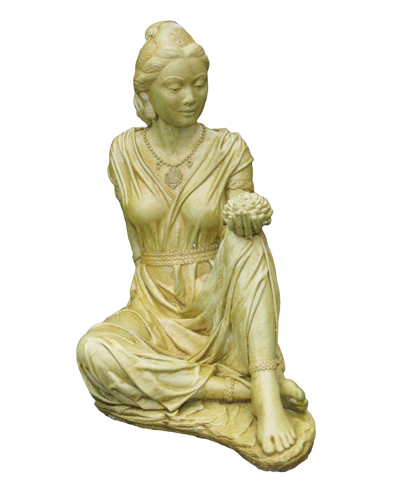 Quan Yin Cast Stone Garden Statue - Image 3