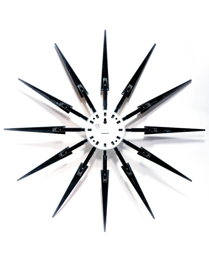Sunburst Mid-Century Modern Wall Clock - Multicolor - Image 6